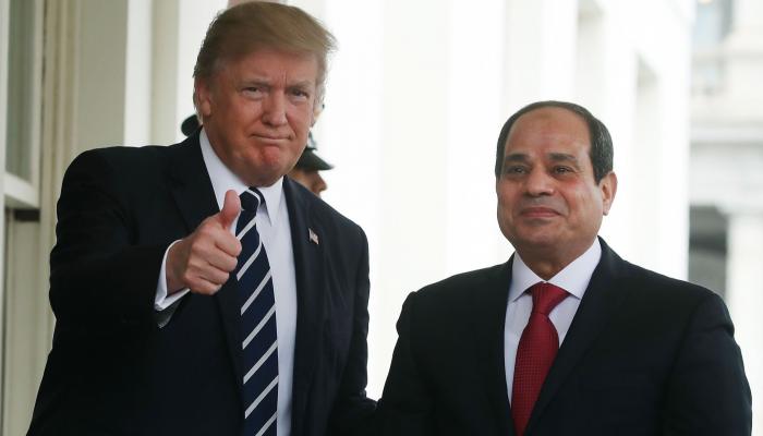 السيسي وترامب في لقاء سابق