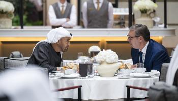 محمد بن زايد آل نهيان ورئيس صربيا