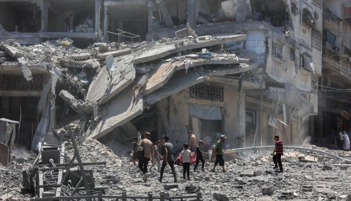 آثار القصف الإسرائيلي على قطاع غزة