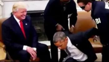 لقطة من فيديو اعتقال ترامب