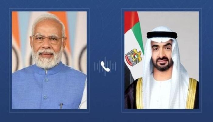 الشيخ محمد بن زايد آل نهيان ورئيس الوزراء الهندي