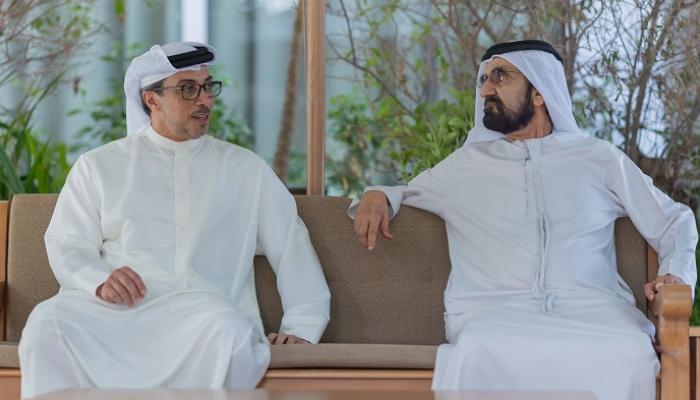  الشيخ محمد بن راشد آل مكتوم والشيخ منصور بن زايد آل نهيان
