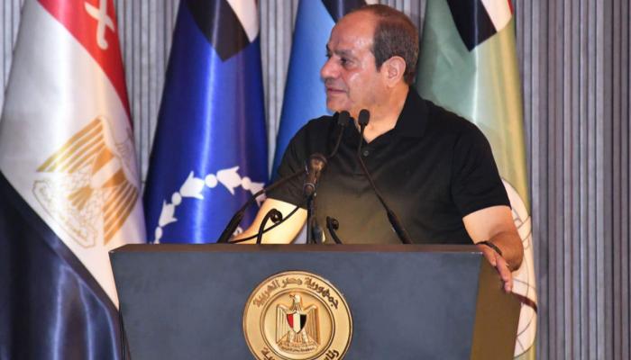الرئيس السيسي خلال زيارته للأكاديمية العسكرية المصرية