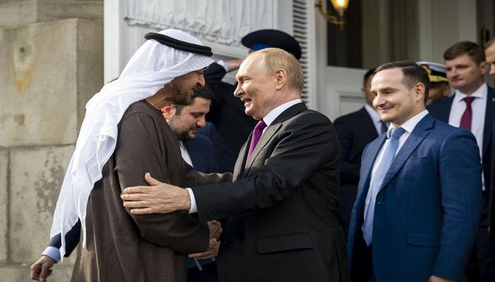 جانب من زيارة الشيخ محمد بن زايد آل نهيان إلى موسكو