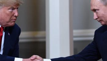 ترامب وبوتين في لقاء سابق