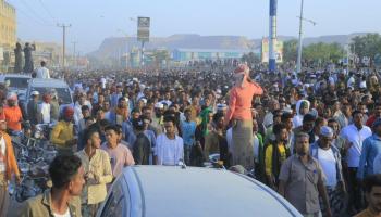 جانب من احتجاجات تريم