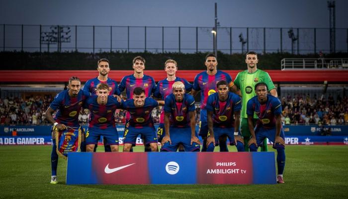 مباراة برشلونة وكومو في كأس خوان غامبر