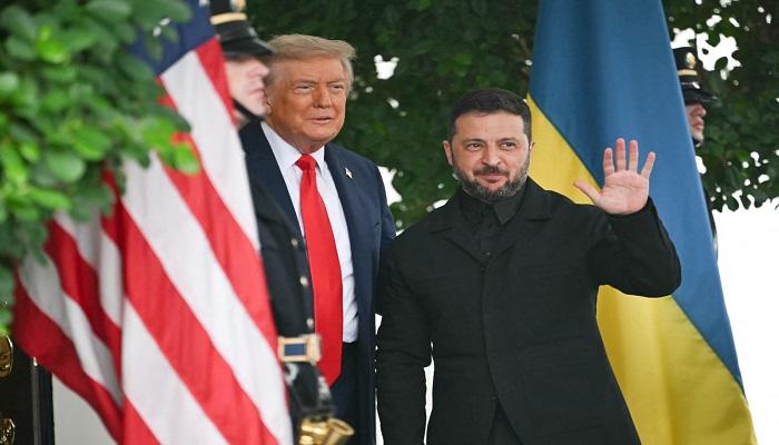 الرئيسان الأمريكي دونالد ترامب والأوكراني فولوديمير زيلينسكي