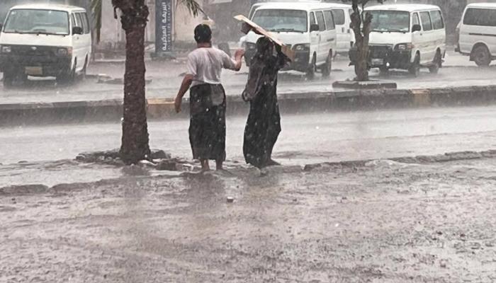 آثار السيول في مديرية البريقة