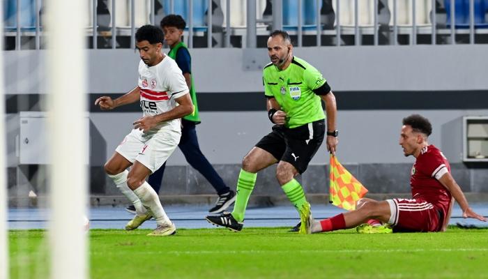 جانب من مباراة الزمالك ومودرن سبورت