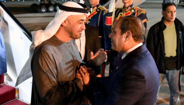 الشيخ محمد بن زايد آل نهيان والرئيس المصري