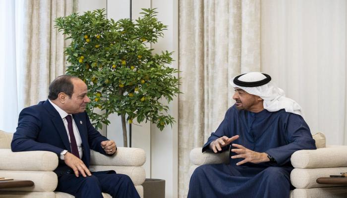 الشيخ محمد بن زايد آل نهيان والرئيس المصري