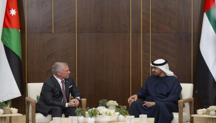 الشيخ محمد بن زايد آل نهيان وملك الأردن في لقاء سابق