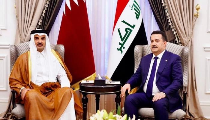 السوداني خلال لقاء سابق مع أمير قطر
