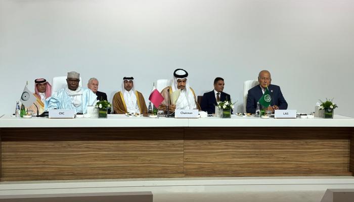جانب من الاجتماع التحضيري لقمة الدوحة