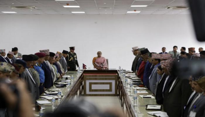 جانب من اجتماع حكومة نيبال 