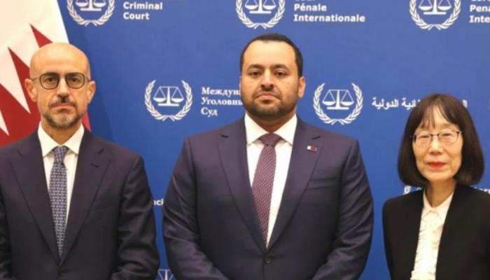 الخليفي مع رئيسة المحكمة الجنائية الدولية توموكو أكانيه