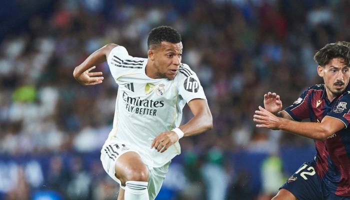 كيليان مبابي في مباراة ريال مدريد وليفانتي