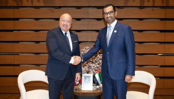 الدكتور سلطان الجابر مع مستشار النمسا