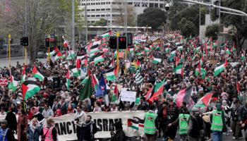 مظاهرات في نيوزيلندا دعما لفلسطين-صورة أرشيفية