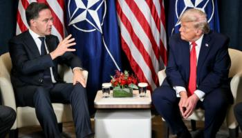 ترامب والأمين العام للناتو مارك روته