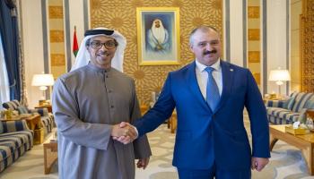 الشيخ منصور بن زايد آل نهيان وفيكتور لوكاشينكو