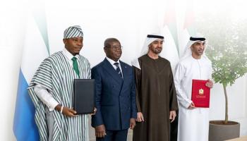 جانب من توقيع اتفاقية الشراكة بين الإمارات وسيراليون