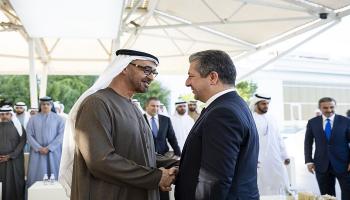 الشيخ محمد بن زايد آل نهيان رئيس دولة الإمارات ورئيس حكومة إقليم كردستان العراق