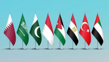 أعلام الدول الموقعة على البيان المشترك