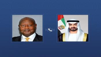 محمد بن زايد ورئيس أوغندا 