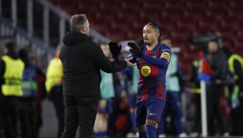 رافينيا وفليك في برشلونة