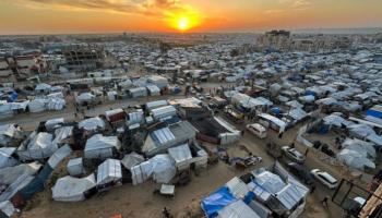خيام النازحين في غزة 