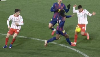 لقطة هدف جيرونا ضد برشلونة