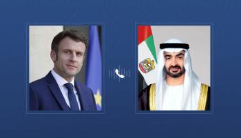 محمد بن زايد آل نهيان ورئيس فرنسا