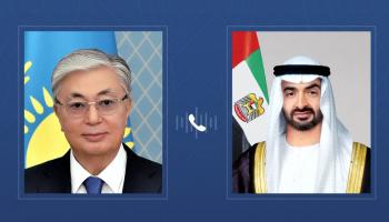 محمد بن زايد ورئيس كازاخستان