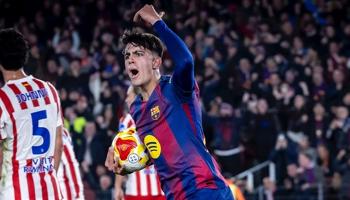 برشلونة يتقدم على أتلتيكو مدريد 2-0