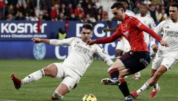 جانب من مباراة ريال مدريد وأوساسونا