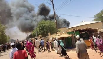 قصف سابق لسوق في السودان