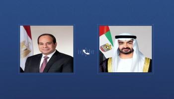 الشيخ محمد بن زايد آل نهيان رئيس دولة الإمارات والرئيس المصري