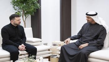 الشيخ محمد بن زايد آل نهيان رئيس دولة الإمارات والرئيس الأوكراني