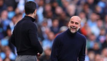 بيب غوارديولا في مباراة مانشستر سيتي وأرسنال