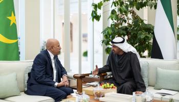 الشيخ محمد بن زايد آل نهيان رئيس دولة الإمارات والرئيس الموريتاني
