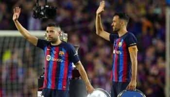 جوردي ألبا وسيرجيو بوسكيتس في برشلونة