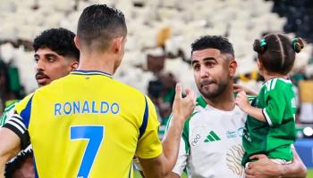 رونالدو ومحرز في مباراة النصر ضد الأهلي
