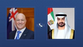 الشيخ محمد بن زايد آل نهيان وكريستوفر لاكسن - وام