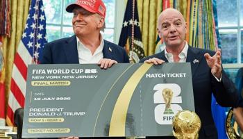 إنفانتينو رئيس الفيفا والرئيس الأمريكي ترامب