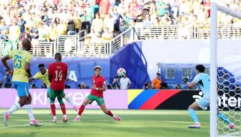 من مباراة المغرب والبرازيل