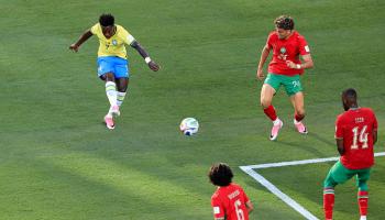 هدف فينيسيوس في مباراة المغرب والبرازيل