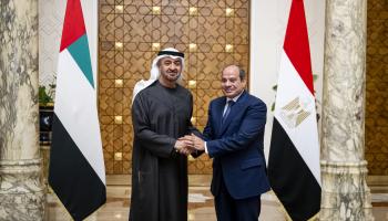 الشيخ محمد بن زايد آل نهيان مع الرئيس المصري عبدالفتاح السيسي