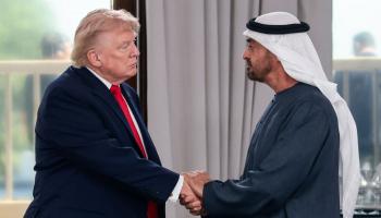 ترامب والشيخ محمد بن زايد في قمة السبع بفرنسا
